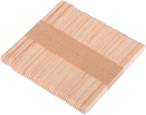 Picture of Wooden Sticks 48pcs Natural Flat