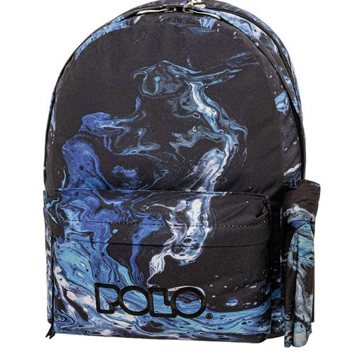 Picture of Backpack Multiple Comp. Large Blue Double scarf Po