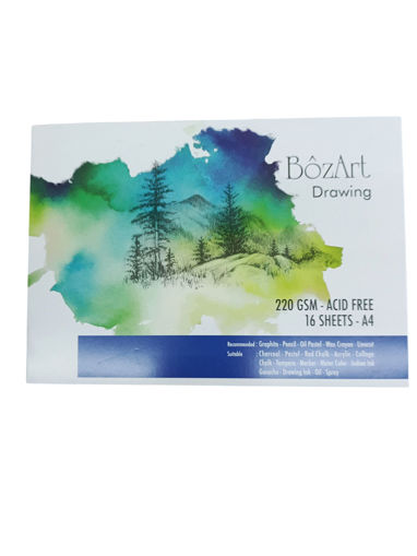 Picture of Drawing Paper A4 16 Sheets White 220g Bozart