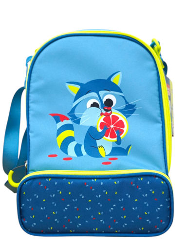 Picture of Lunch Bag Blue Raccoon Maped