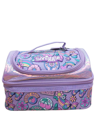 Picture of Lunch Bag Double Violet Be Happy Smiggle