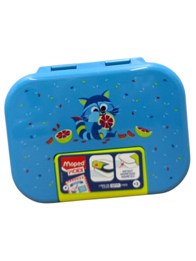 Picture of Lunch Box 900ml Blue/Green Raccoon Maped
