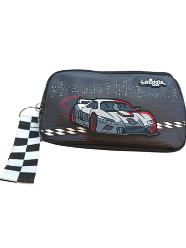 Picture of Pencil Case 2 Comp Black Racing Formula 1 Smiggle