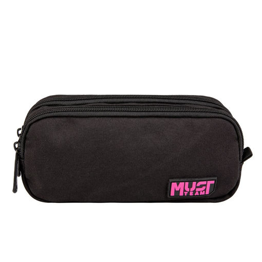 Picture of Pencil Case 2 Comp Black/Pink Must