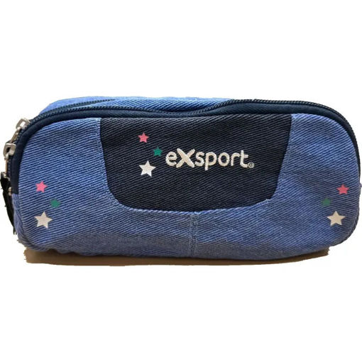 Picture of Pencil Case 2 Comp Glitter Colors Exsport