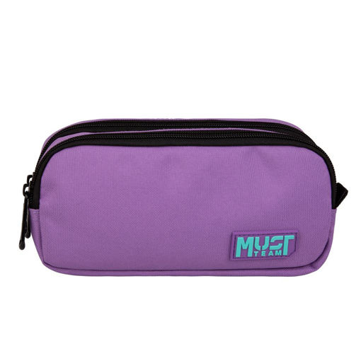 Picture of Pencil Case 2 Comp Purple/Blue Must
