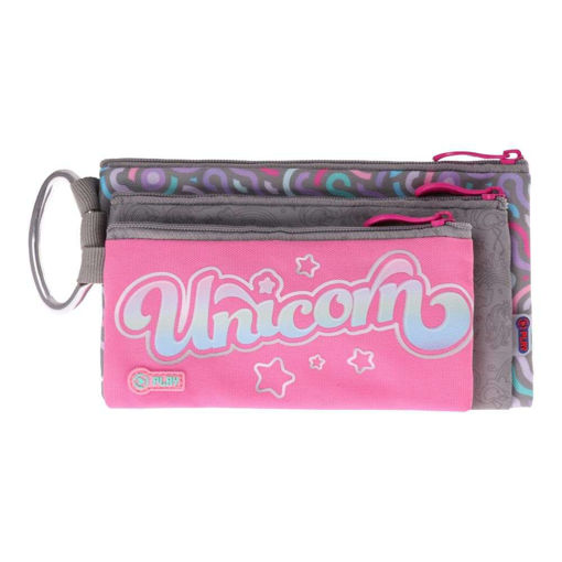 Picture of Pencil Case 3 Comp XL3 Pastel Unicorn Statovac