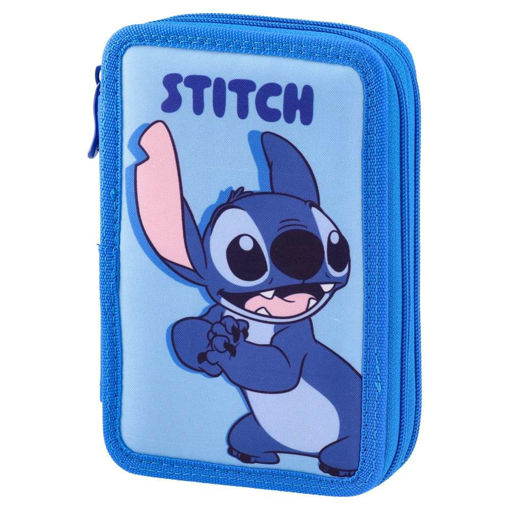 Picture of Pencil Case Full Stationary Set Double Blue Stitch