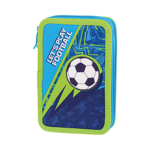 Picture of Pencil Case Full Stationary Set Double Blue/Red Ba