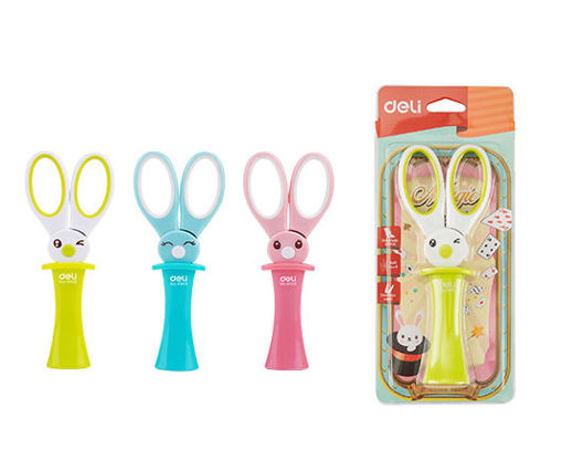 Picture of Scissor For Kids Metal 13cm With Cover Deli