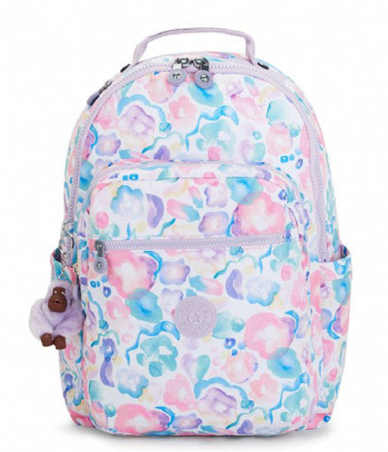 Picture of Seoul Backpack Large Aqua Flow Kipling