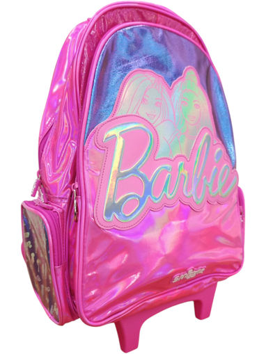 Picture of Trolley Bag Medium Metallic Pink Barbie Smiggle