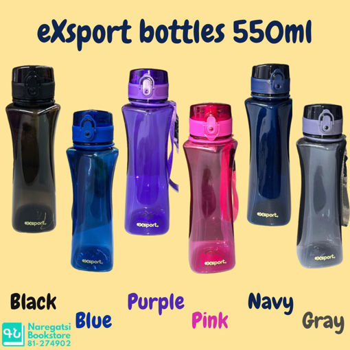 Picture of Water Bottle 550ml Grey Exsport