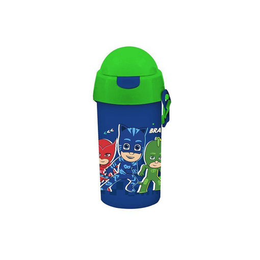 Picture of Water Bottle Plastic 500ml PJmasks Must,With Straw
