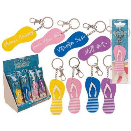 Picture of Keyring Out of the blue Metal Key Chain Flip Flop