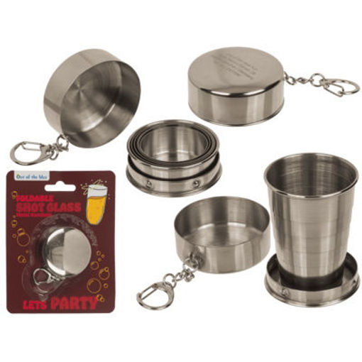 Picture of Metal Keychain Foldable Shot Glass