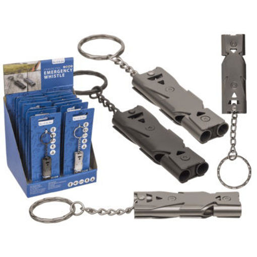 Picture of Metal Keychain, Emergency whistle 5.7cm stainless