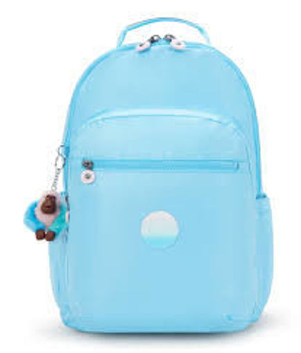 Picture of Seoul Lap Backpack Large Sea Blue Met Kipling