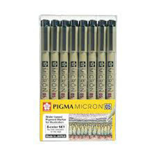 Picture of Ball Pen 8pcs 0.45mm Sakura Pigma Micron