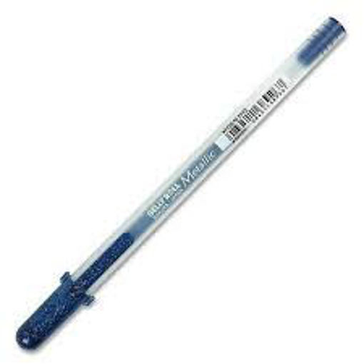 Picture of Ball Pen Metallic Blue Black 0.5mm Gelly Sakura