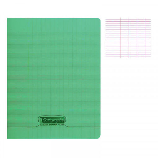 Picture of Stitched Copybook 17X22cm 96sheets Green 90gr Squa