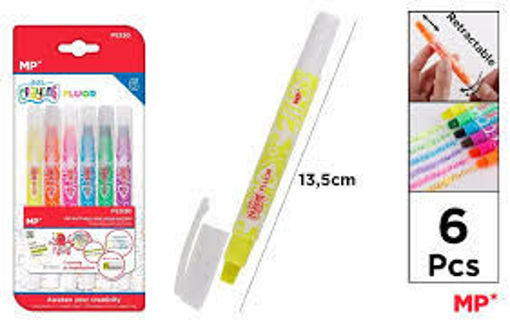 Picture of Highlighter Assorted 6colors Neon Retractable MP