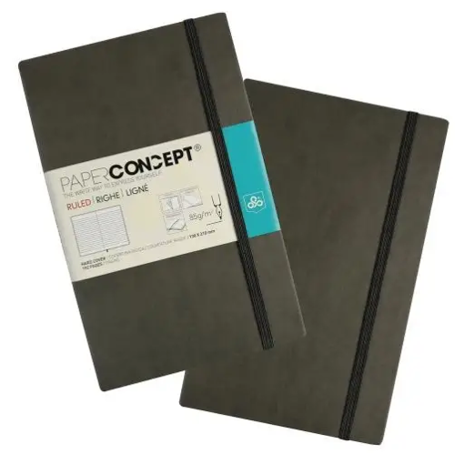 Picture of Notebook 13x21cm Grey Lined Concept