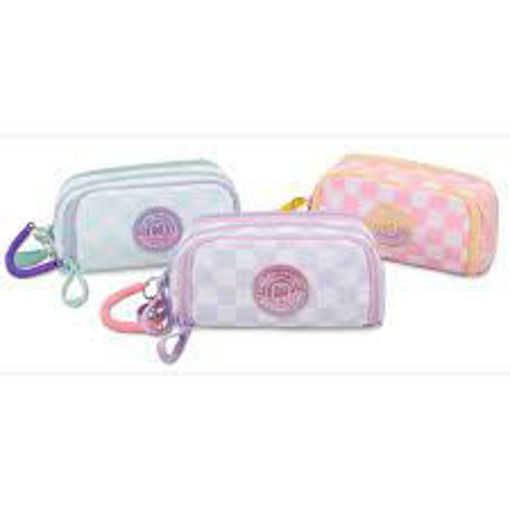 Picture of Pencil Case 3 Comp Check It Marshmallow