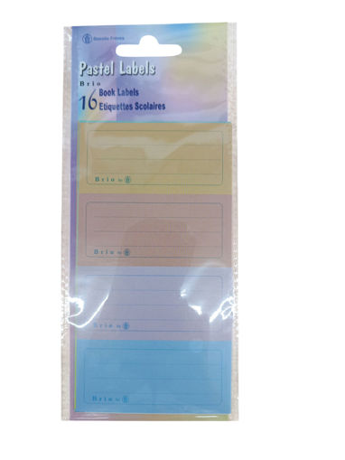 Picture of Book labels (Set of 16) Pastel Brio