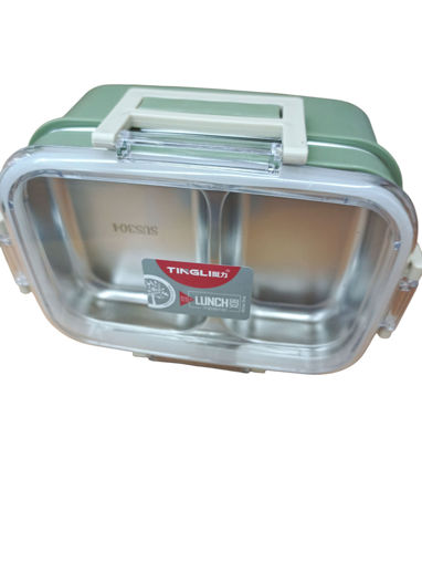 Picture of Lunch Box 1200ml 3colors 2Parts Stainless Tringli