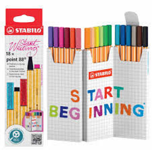Picture of Fineliner Pack 18colors 0.4mm Stabilo Point 88