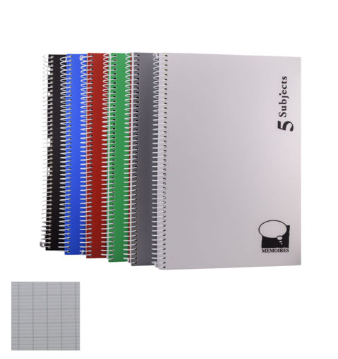 Picture of 5 Subjects Spiral A4 /96 Sheets 90gr Seyes MEMOIRE