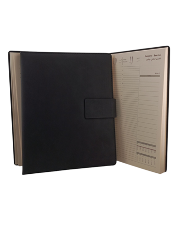 Picture of Weekly Diary 21X26.5cm Black 2026 Bassile