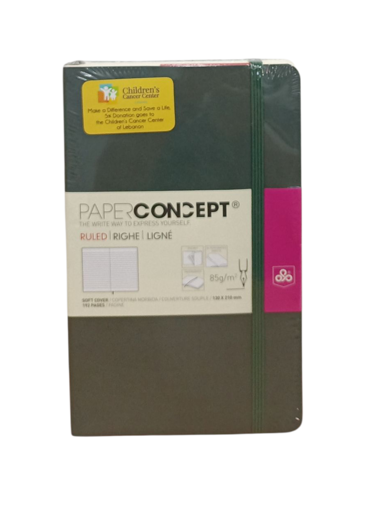Picture of Notebook SC W Elastic 13x21cm Dark Green Lined Con