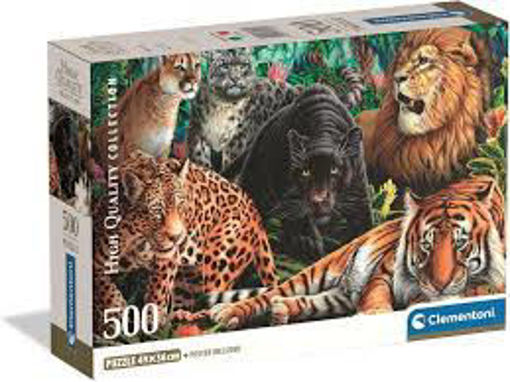 Picture of Puzzle 49x36cm 500pcs Wild Cats Clementoni