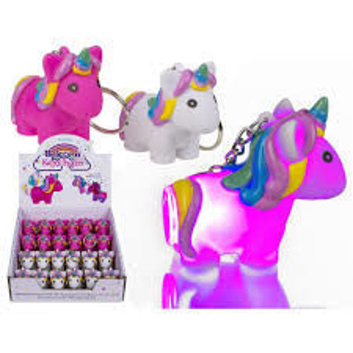 Picture of Keyring Unicorn Out of the blue,With LED Batteries