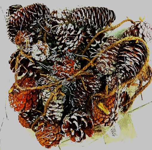 Picture of Garland pine cone brown