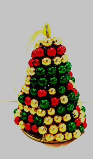 Picture of Ornament Christmas  tree beads d.green