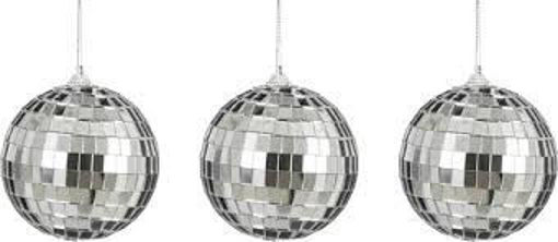 Picture of Ornament mirror ball silver 3 pcs