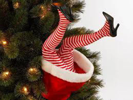 Picture of Christmas animated leg lady