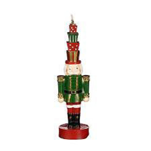 Picture of Candle nutcracker green and red