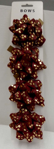 Picture of Ribbon (Set of 4) Red/Gold Glitter