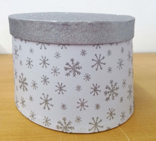 Picture of storage box snowflake silver big