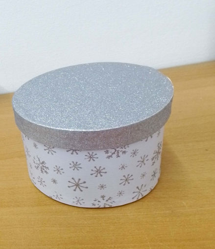 Picture of storage box snowflake silver small