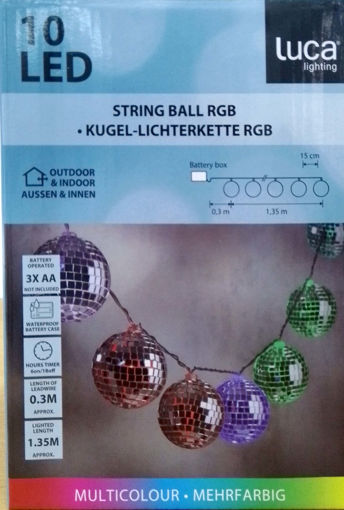 Picture of String ball 10led rgb battery operated timer