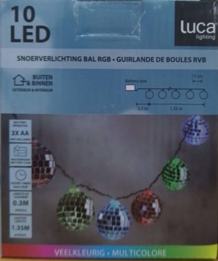 Picture of String ball 10led rgb battery operated timer
