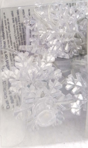 Picture of String snowflake transparent classic white 24pcs