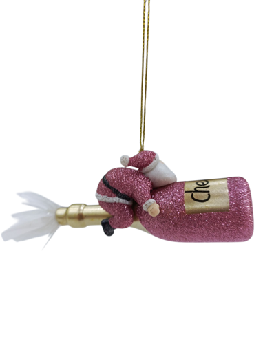 Picture of Ornament bottle red pink gold 3 assorted