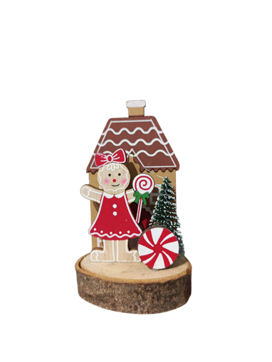 Picture of Decoration house gingerbread brown 2 assorted