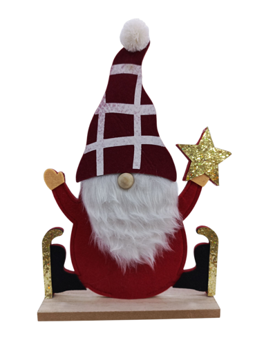 Picture of Santa red 3 assorterd with wooden stand